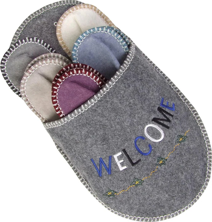 5 guest slippers