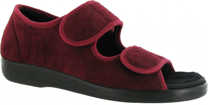 Slipper open with velcro fastening