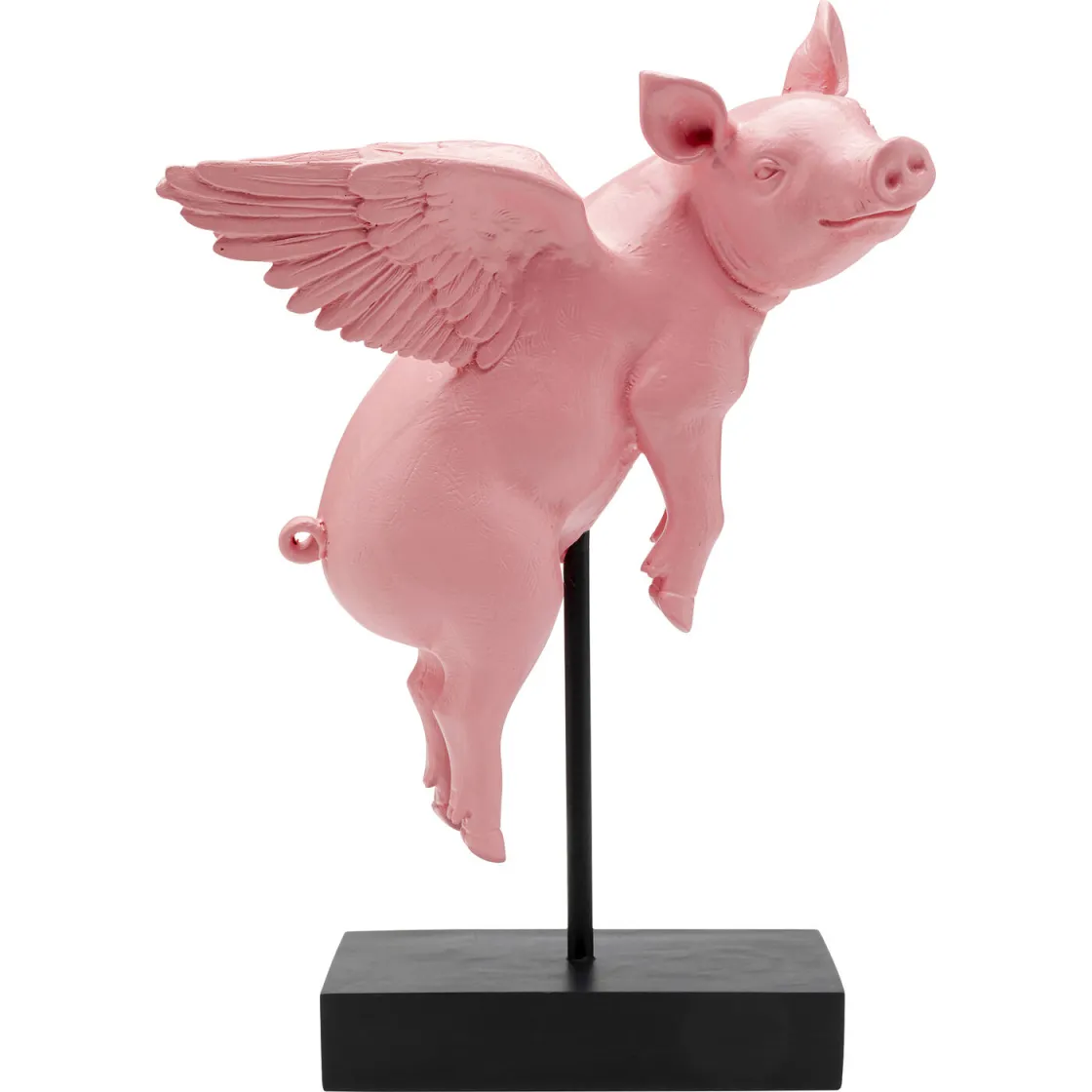 Deco Figurine Flying Pig Rose 29cm