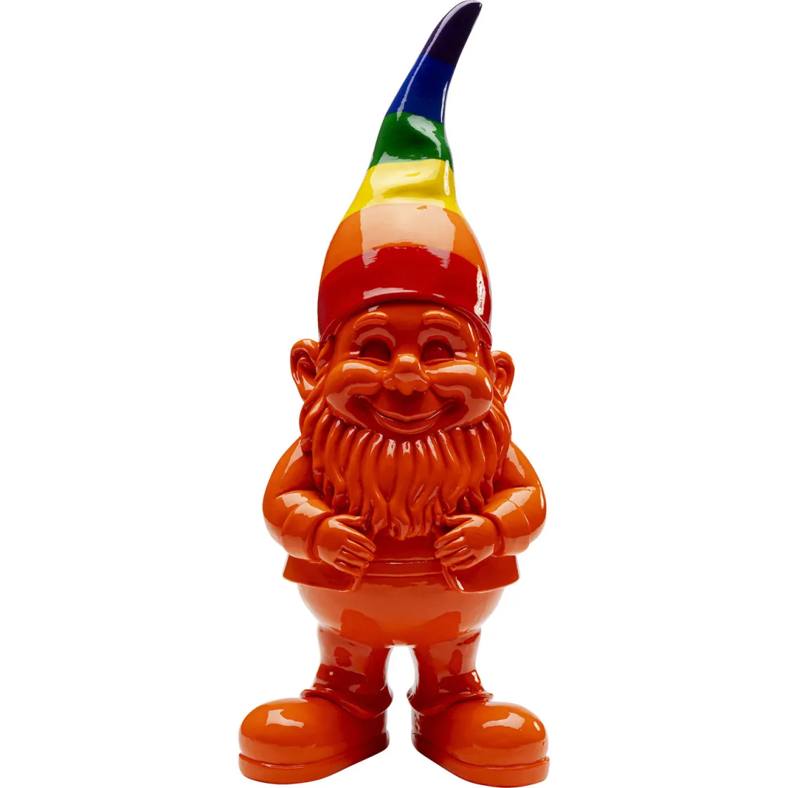 Deco Figurine Gnome Rainbow Orange 46cm