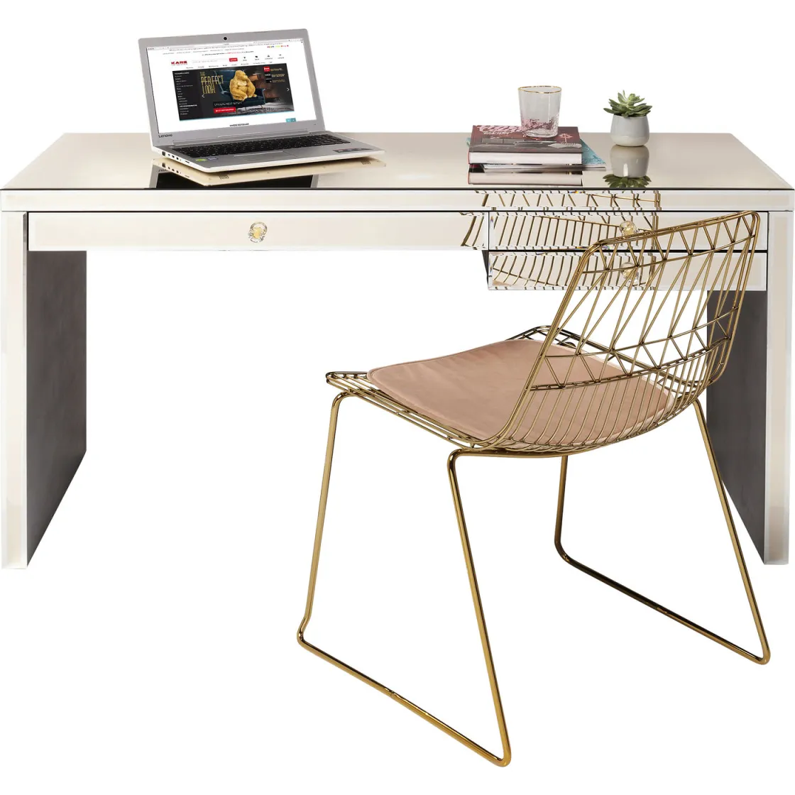 Desk Luxury Pearl 140x60cm