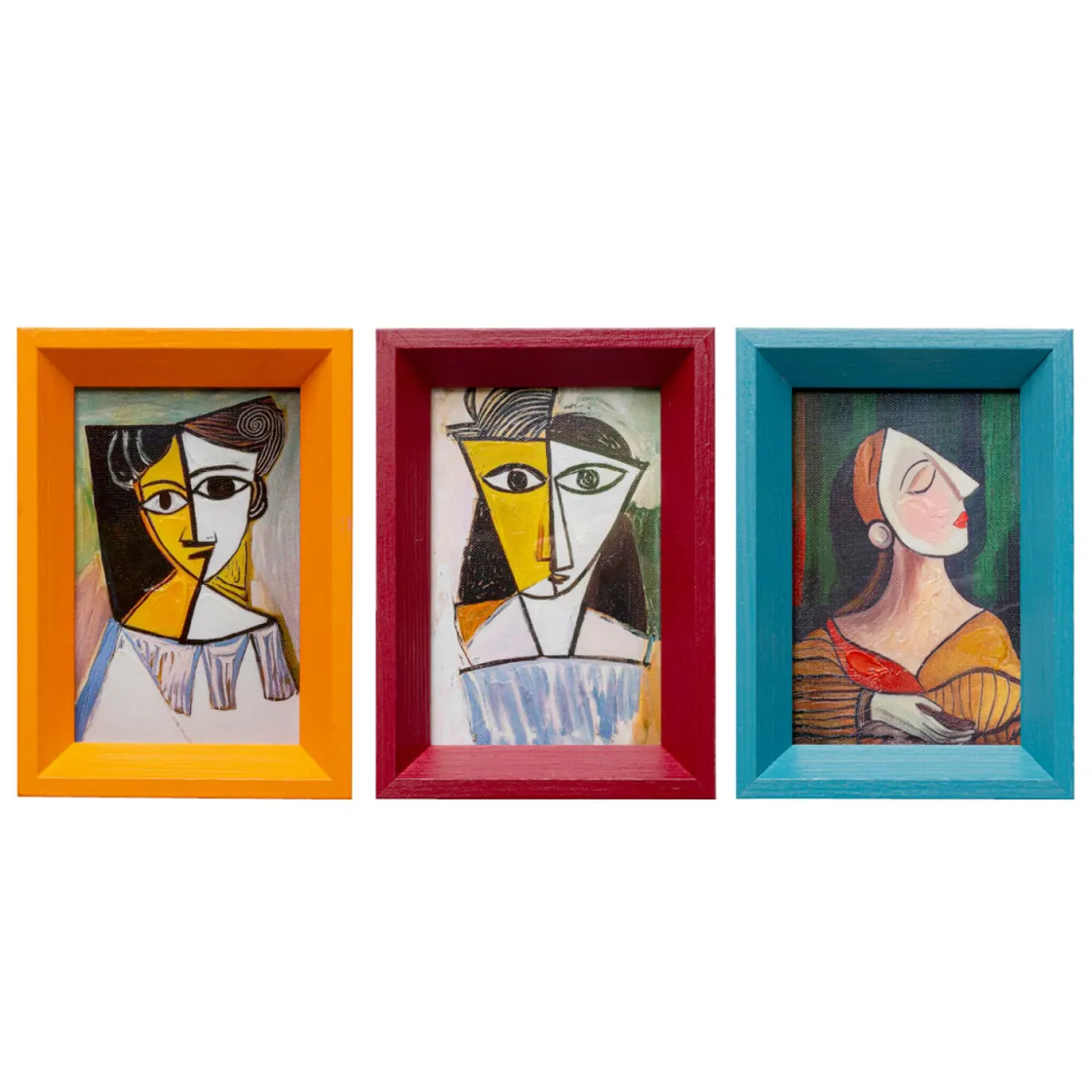 Framed Picture Portrait Cubism 13x18cm (3/Set)