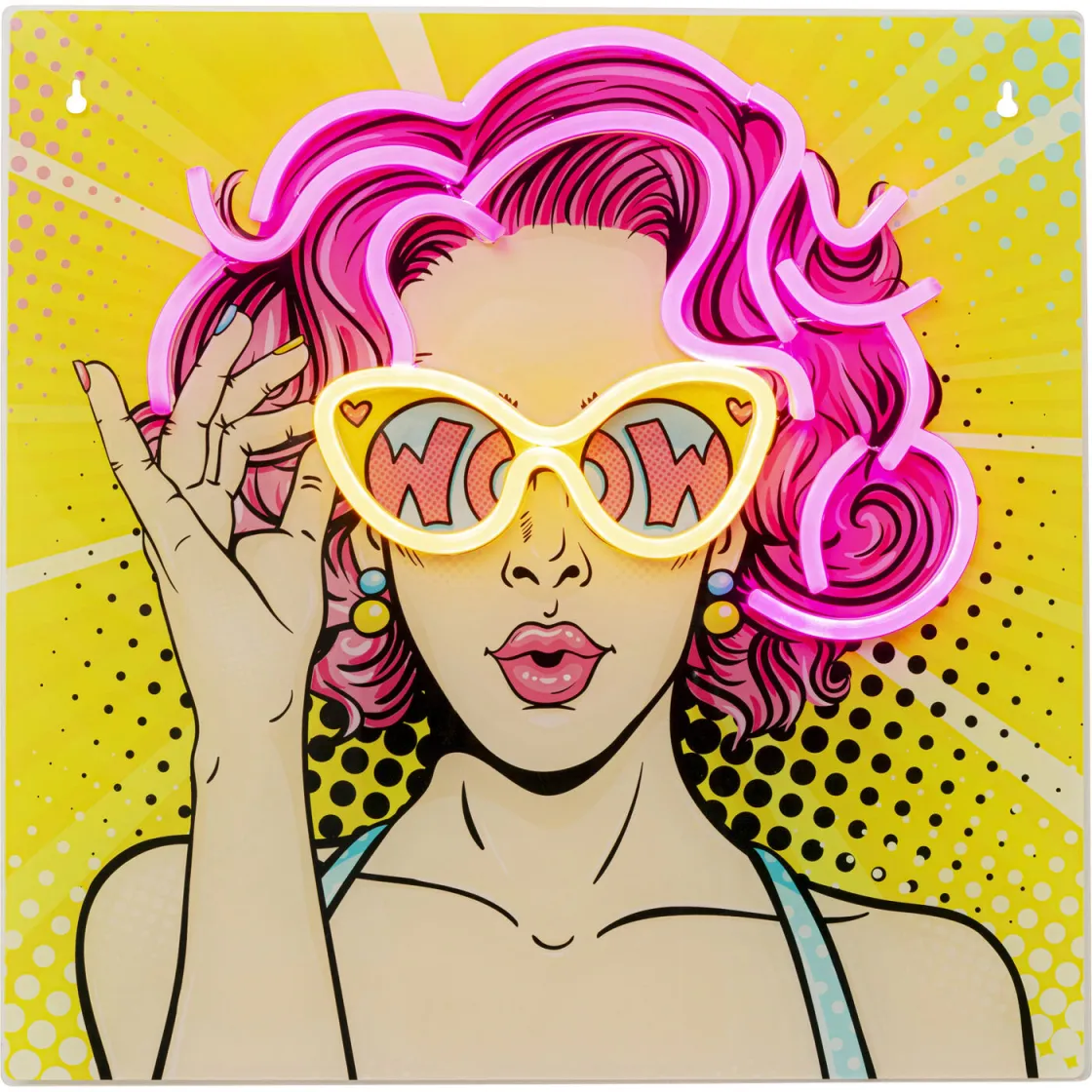 Glasbild Beauty LED 39x39cm