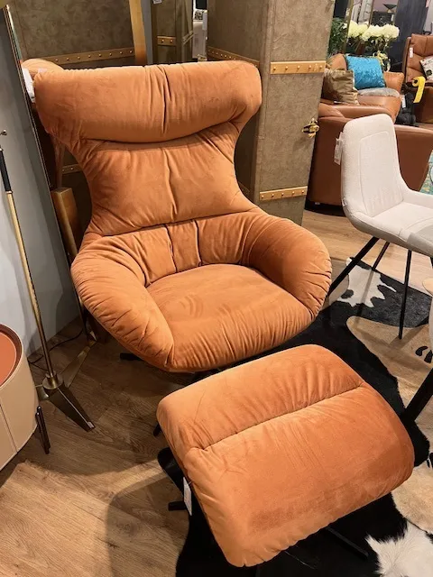 KARE Green Sessel Lento + Fusshocker OCCASION