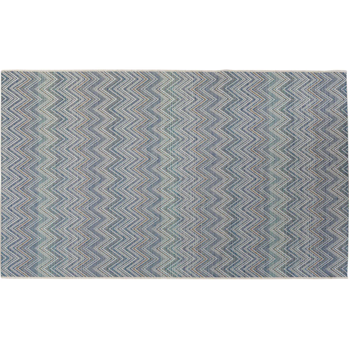 Outdoor Carpet Zigzag Blue 230x330cm