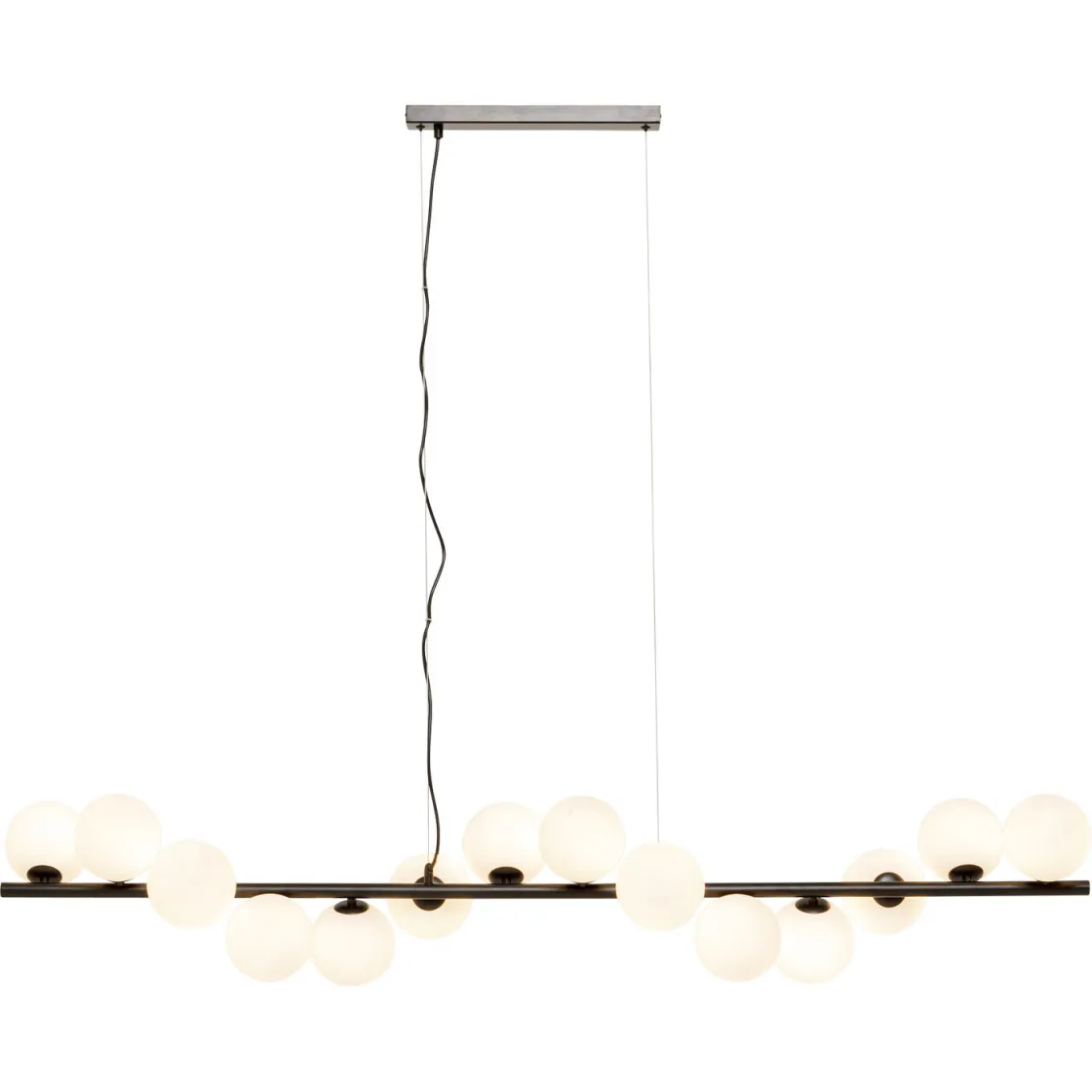 Pendant Lamp Scala Balls Milky Black 150cm