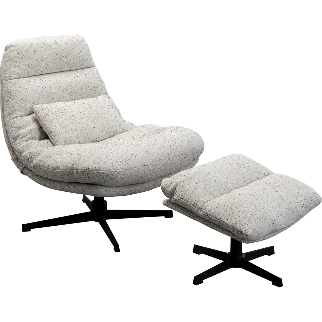 Swivel Armchair + Stool Columbia