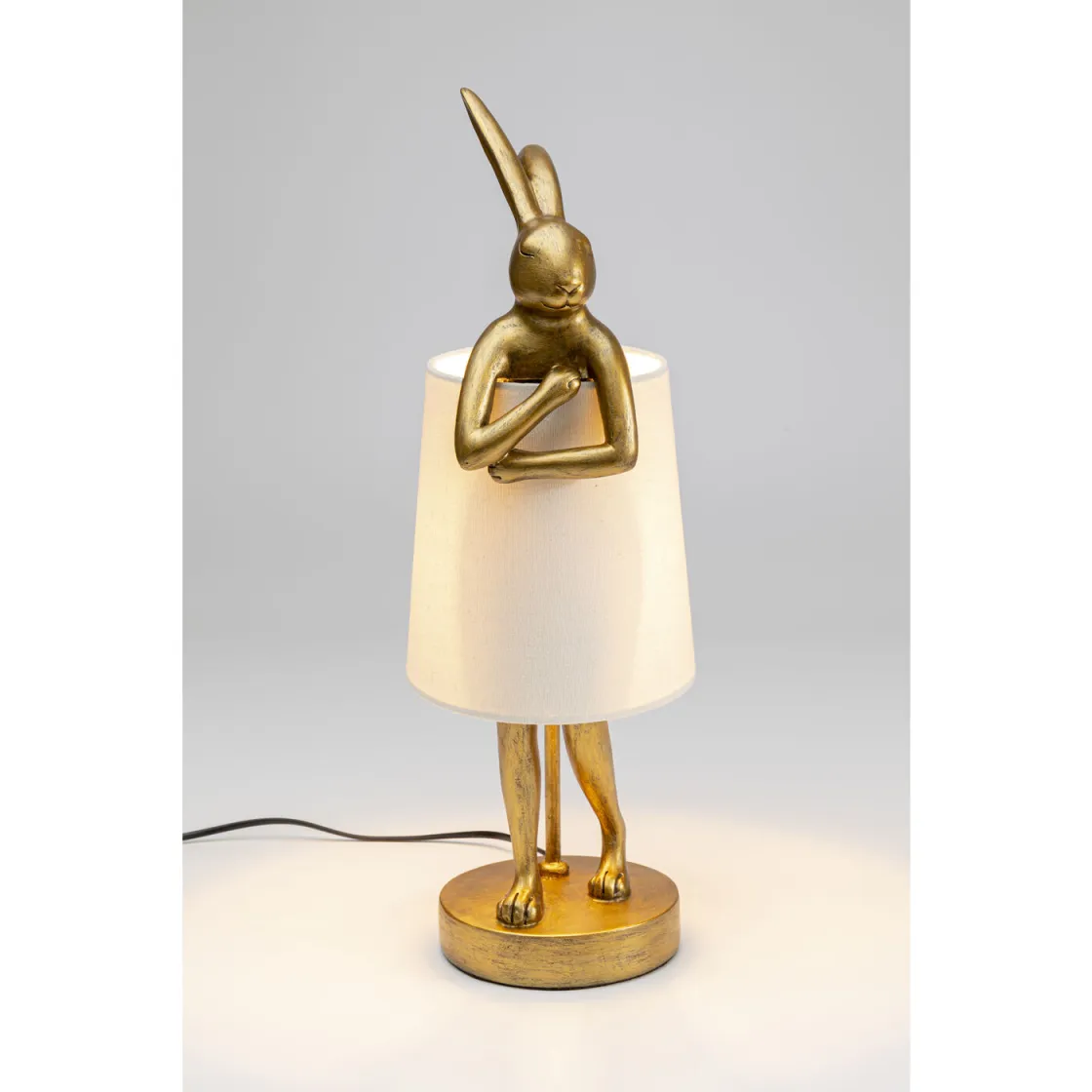 Table Lamp Animal Rabbit Gold/White 50cm