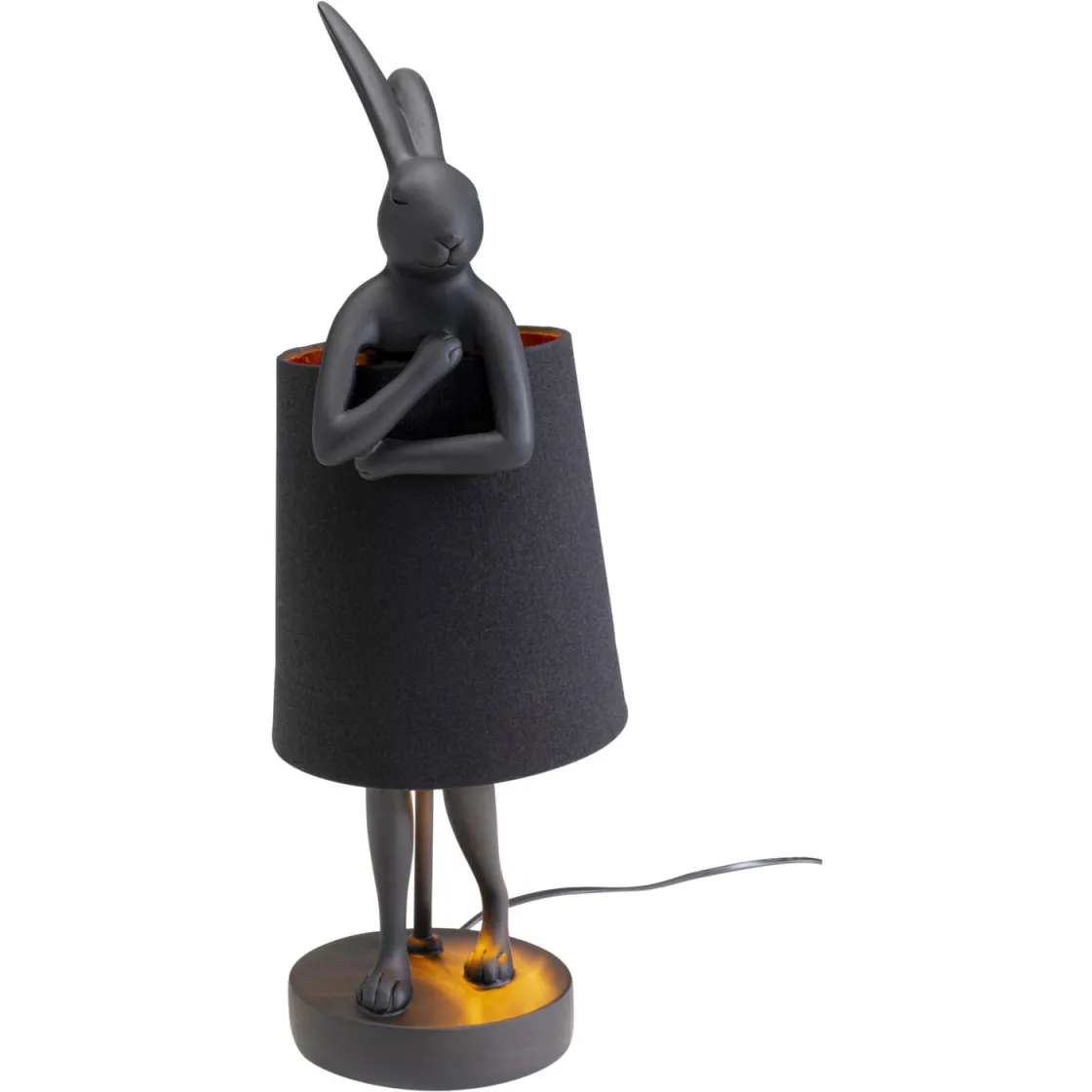 Table Lamp Animal Rabbit Matt Black 50cm