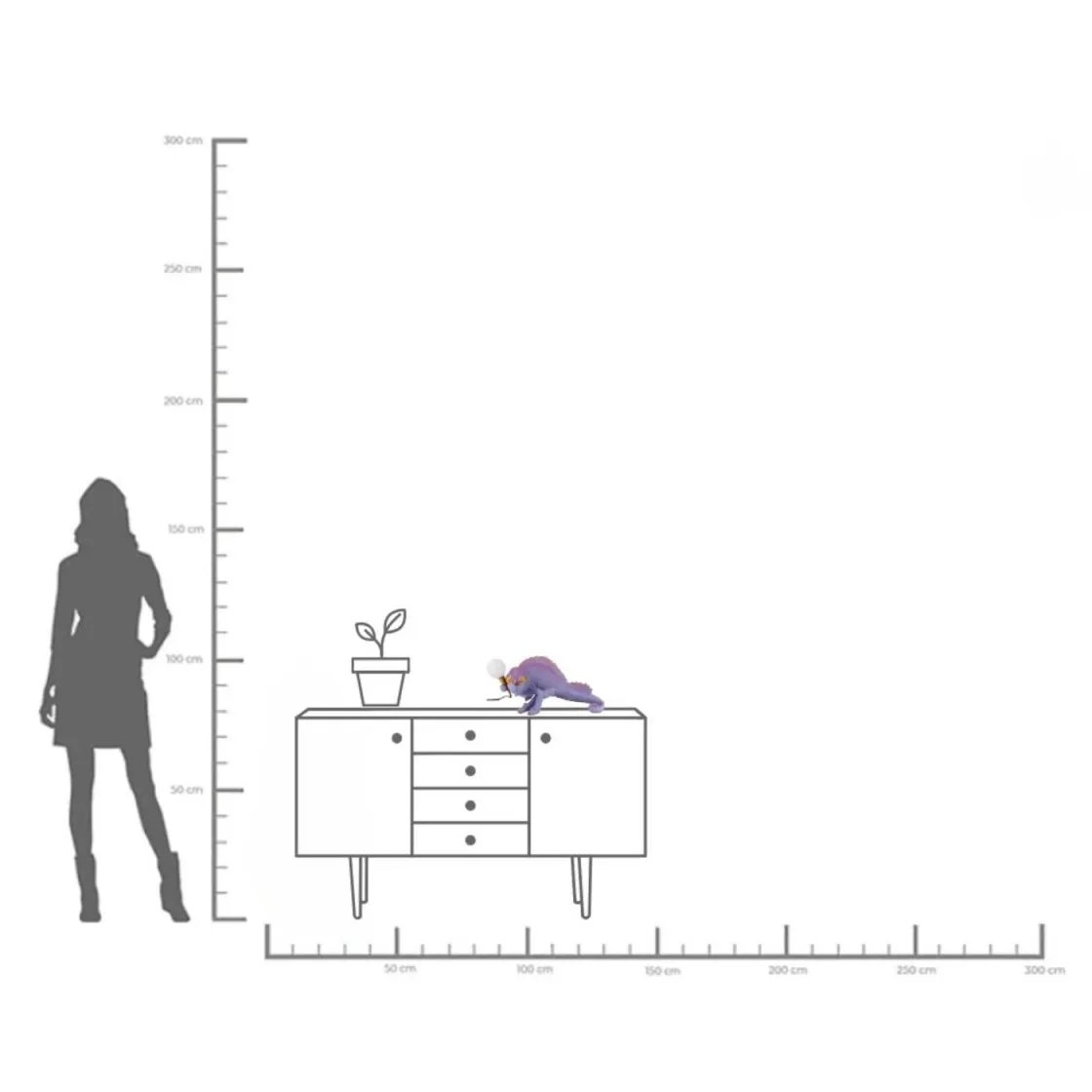 Table Lamp Chameleon 44cm