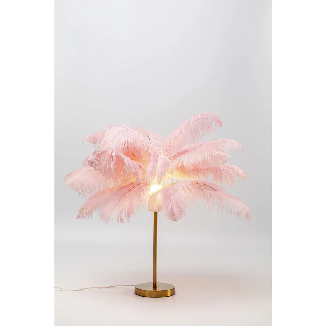 Table Lamp Feather Palm Pink 60cm