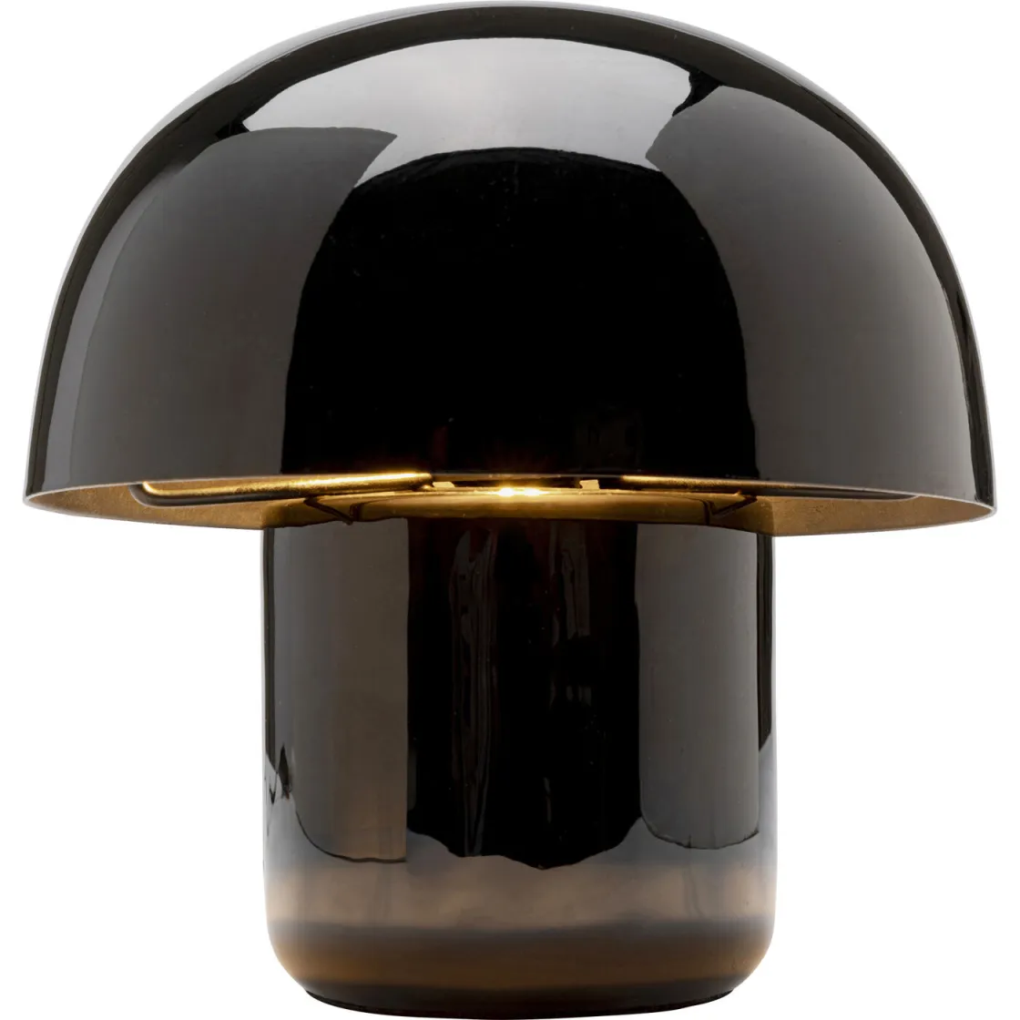 Table Lamp Mushroom Shiny Black 20cm