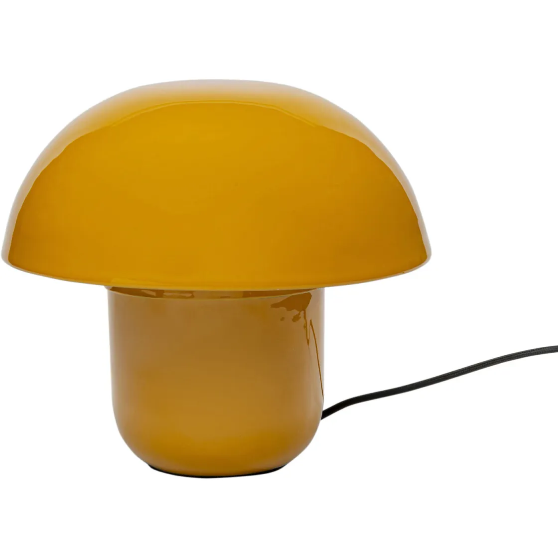 Table Lamp Mushroom Shiny Yellow 27cm