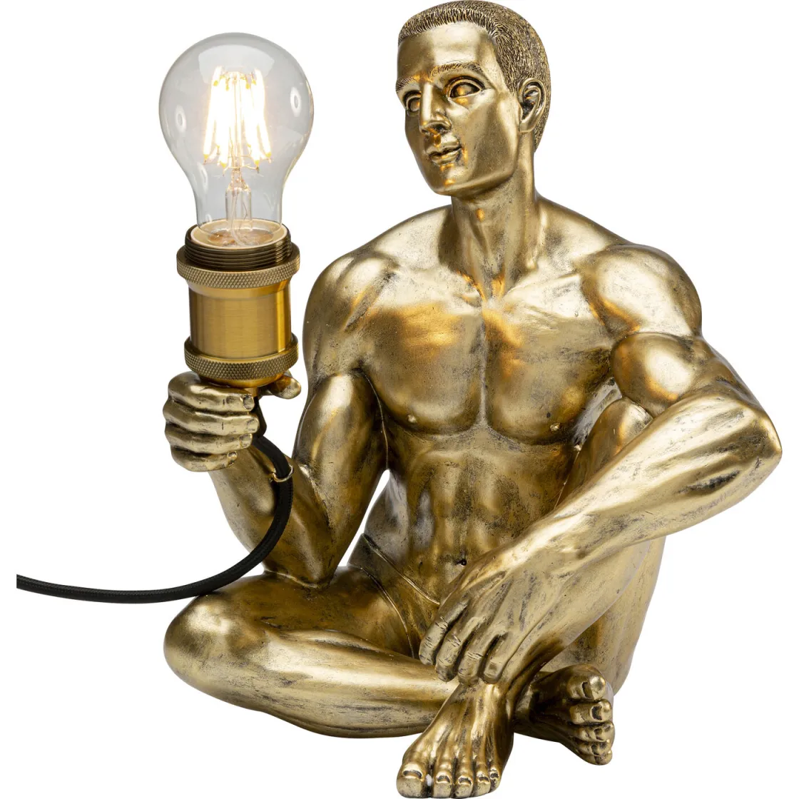 Table Lamp Nude Man Sit 32cm