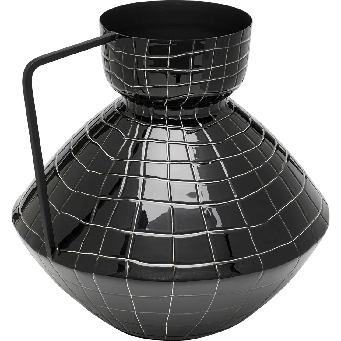 Vase Black Mesh Handle 29cm