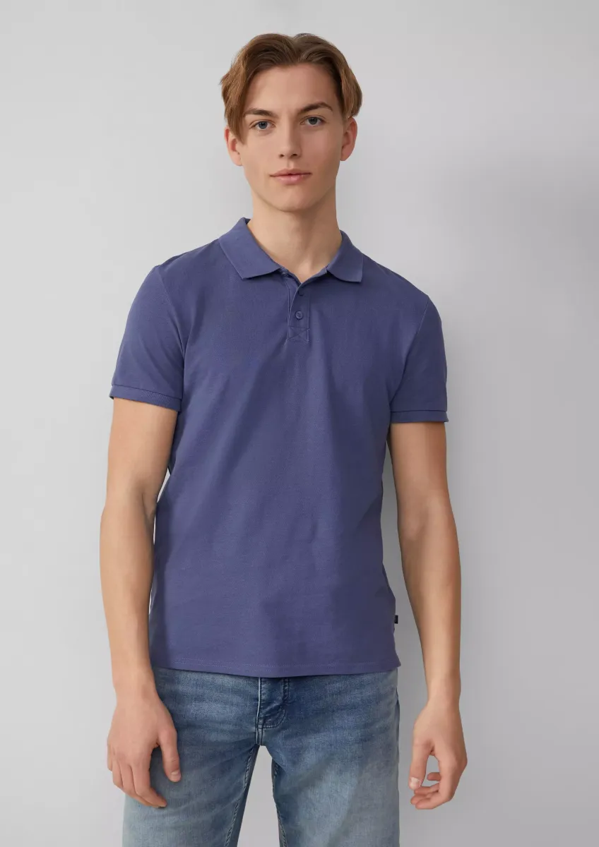 Basic Polo-Shirt mit Piquéstruktur