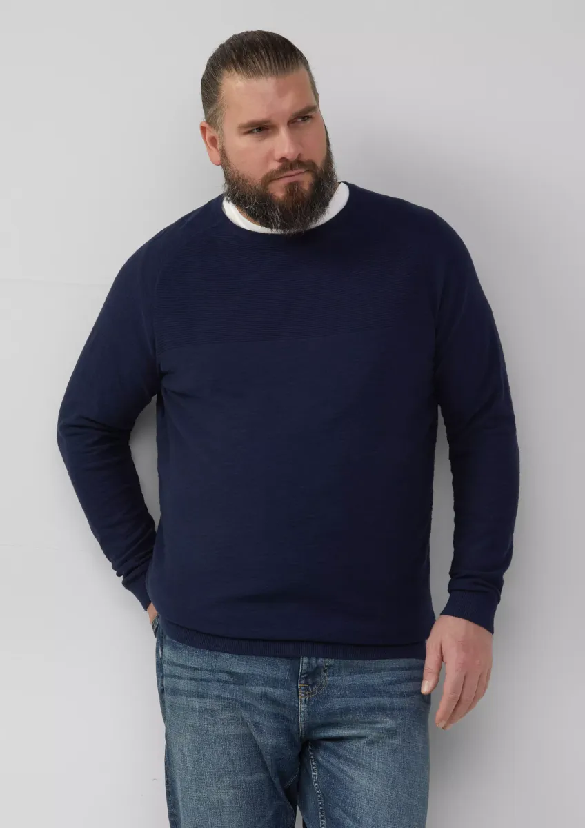 Baumwoll-Strickpullover im Mustermix