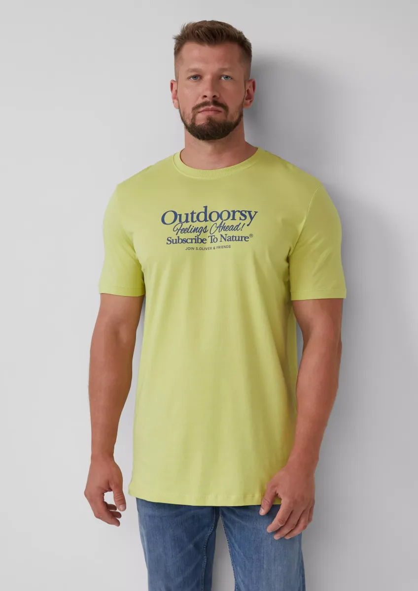 Baumwoll-T-Shirt mit Frontprint