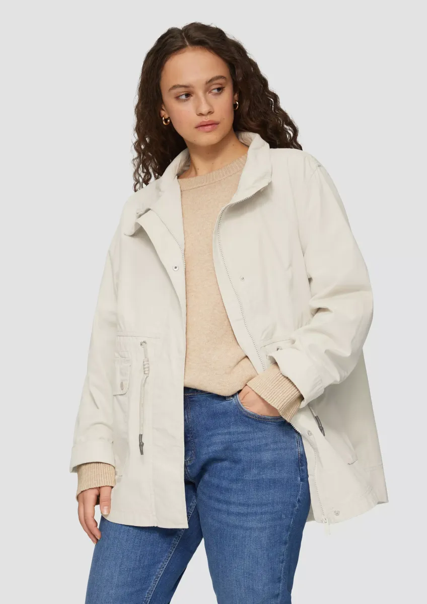 Baumwolljacke mit Tunnelzug in der Taille