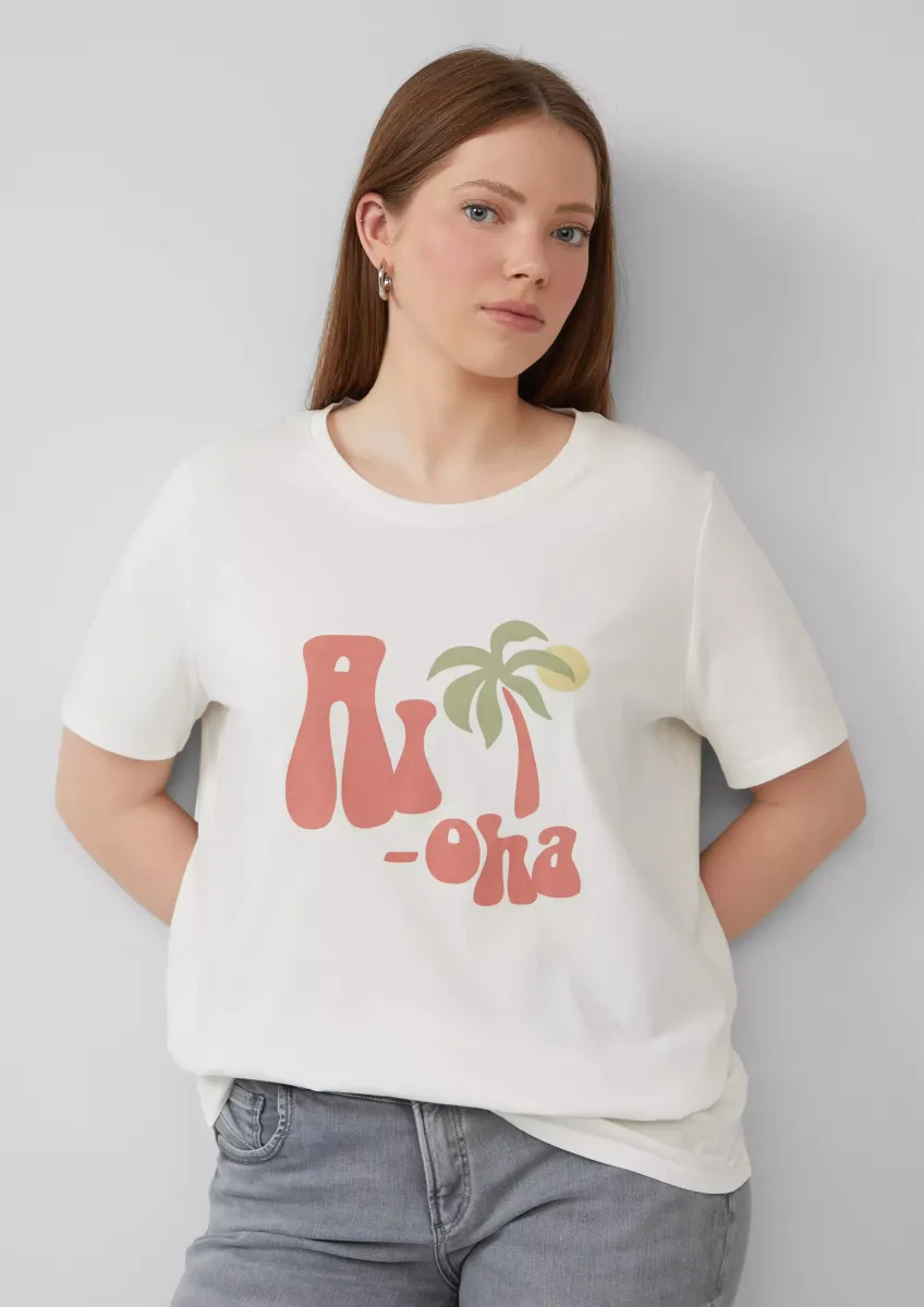 Baumwollshirt mit Frontprint