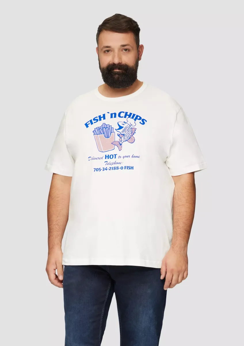 Baumwollshirt mit Frontprint