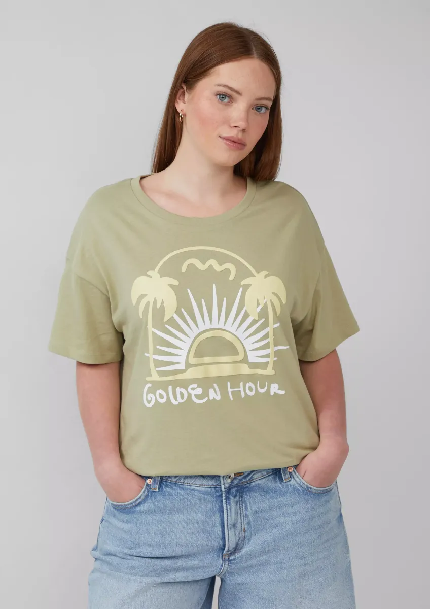 Baumwollshirt mit Frontprint