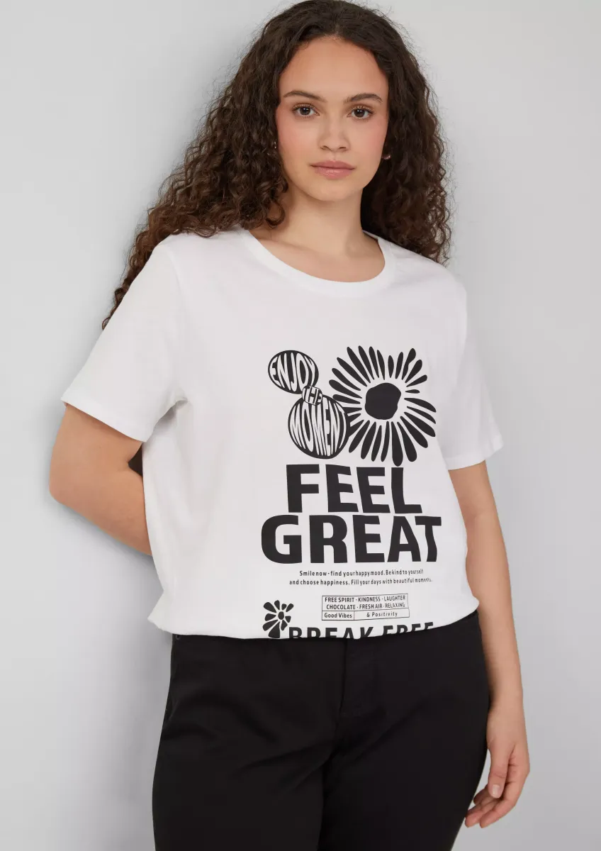 Baumwollshirt mit Frontprint