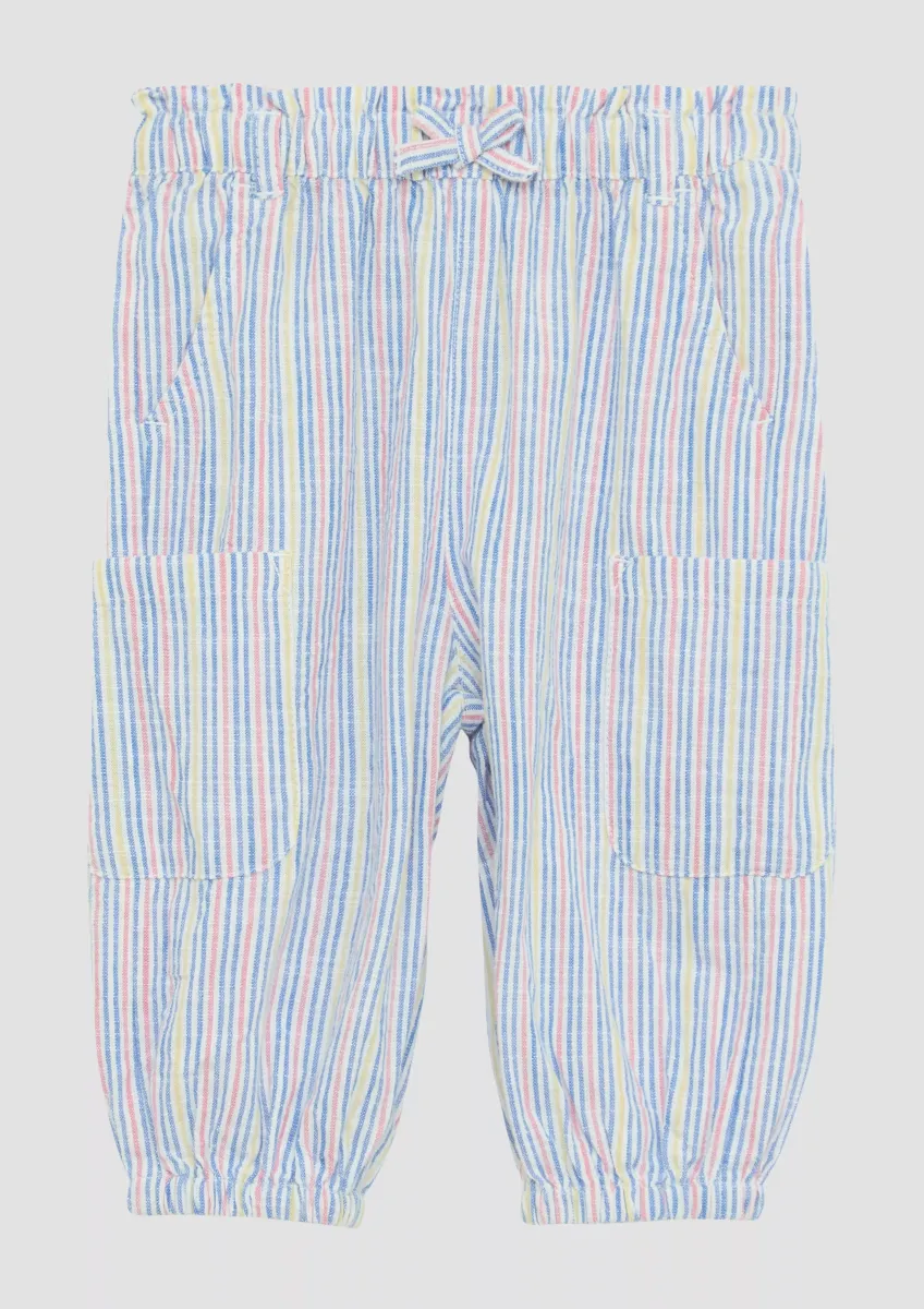 Bequeme Cargohose in Leinenoptik