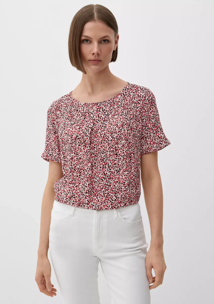 Bluse mit Crêpestruktur