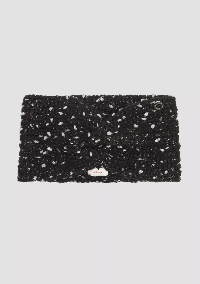 Bouclé-Stirnband mit Knotendetail