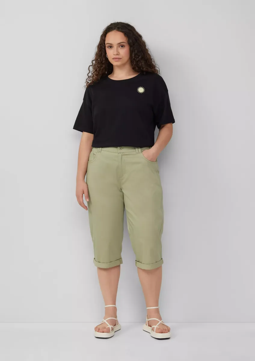 Capri-Hose aus Baumwoll-Elasthan-Mischung