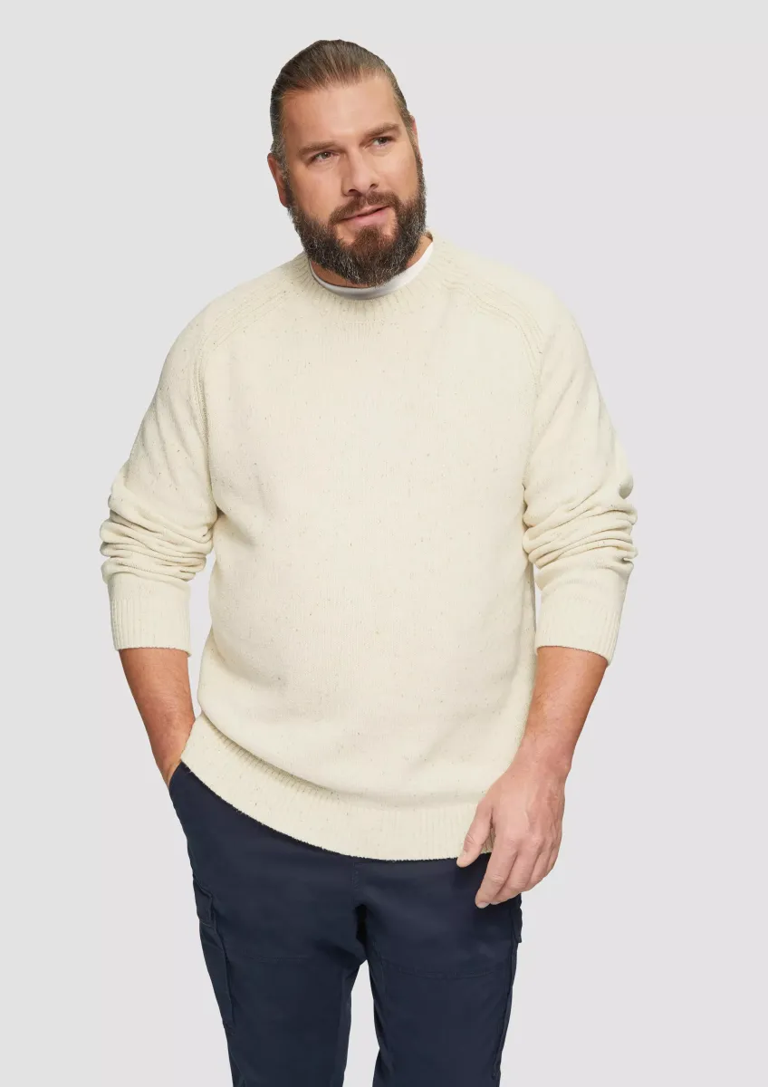 Crew-Neck-Pullover mit Farbeffekt