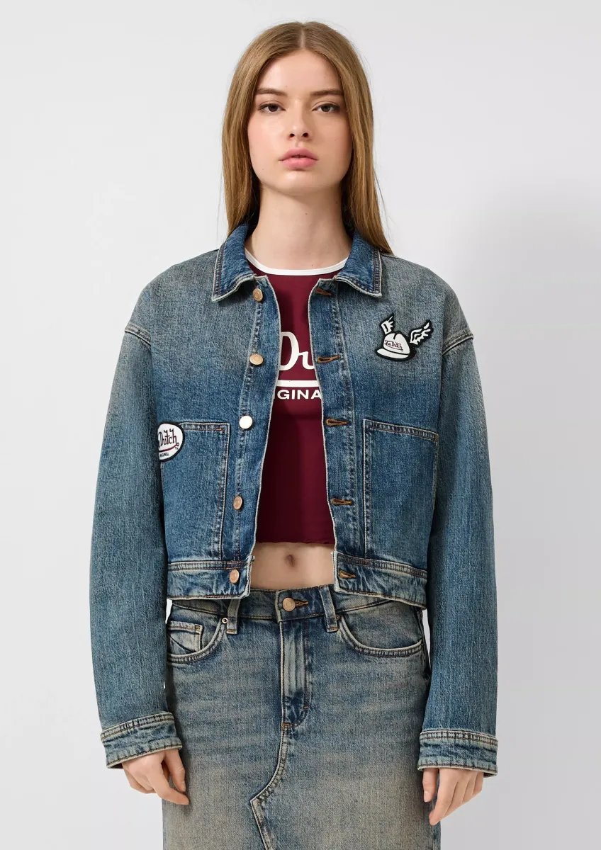 Denimjacke mit Patches ; QS x Von Dutch