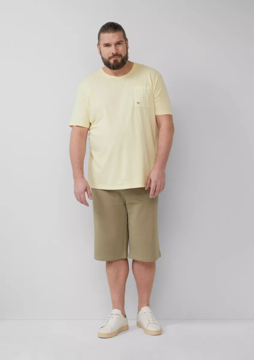 Detroit: Sweat-Bermuda mit Flammgarnstruktur im Relaxed Fit