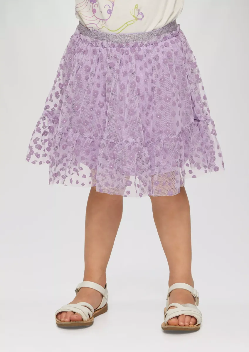 Doppellagiger Rock mit Glitzer