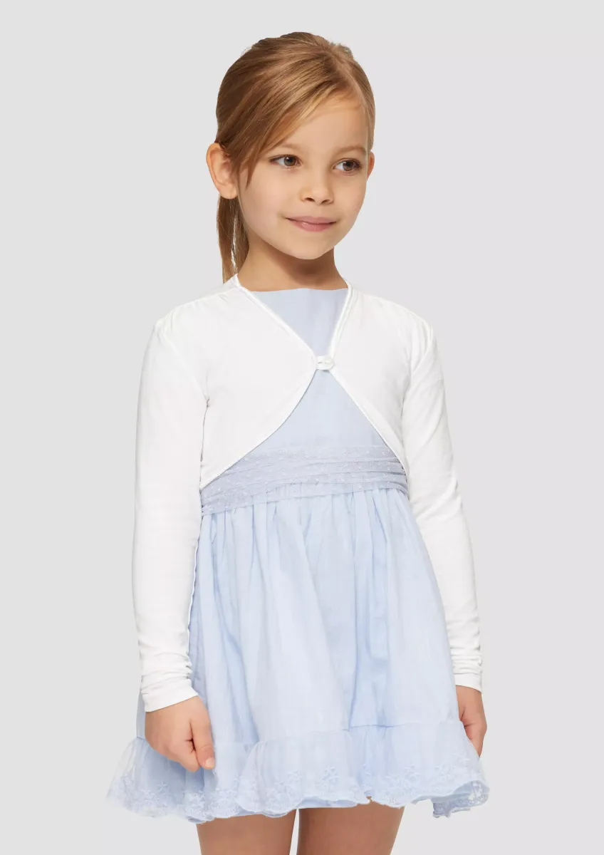 Festlicher Bolero mit Blumenknopf