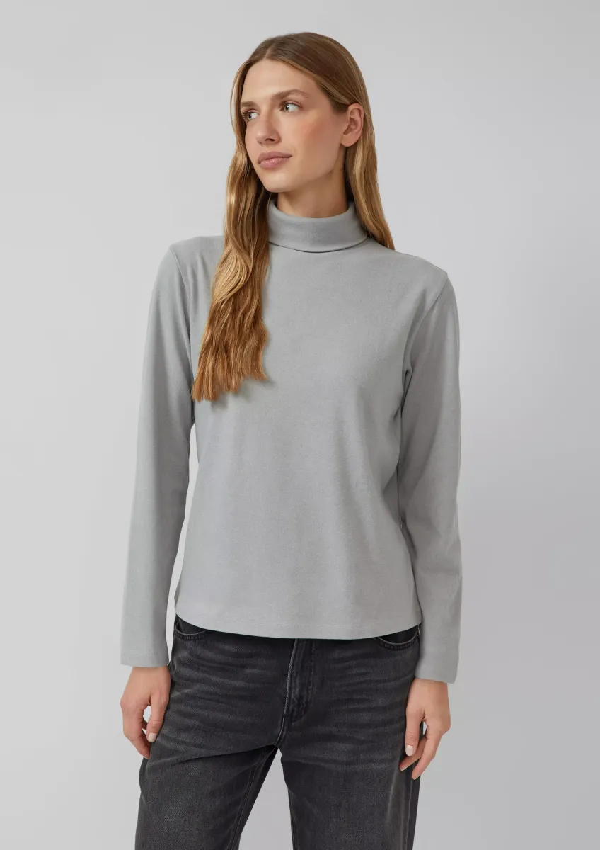 Fleece-Pullover mit Rollkragen