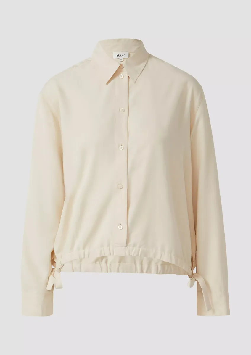 Fließende Bluse mit Schleifen-Detail