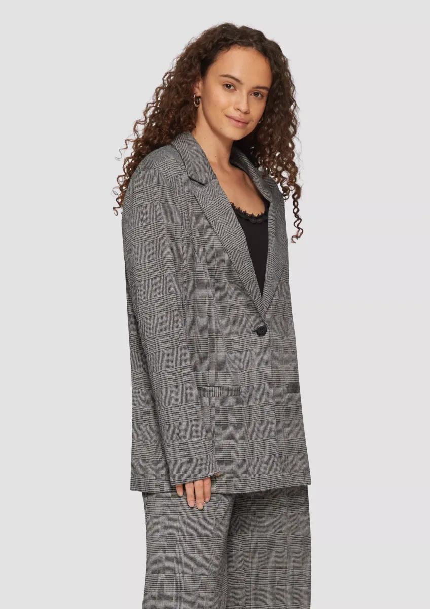 Gemusterter Blazer aus Interlock-Jersey