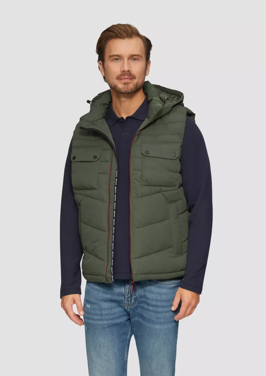 Gesteppte Weste mit abnehmbarer Kapuze