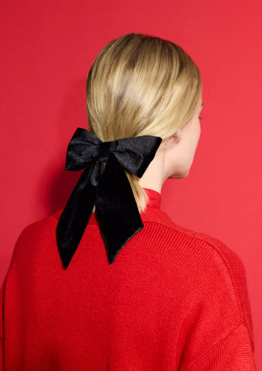 Haarspange mit Velours-Schleife