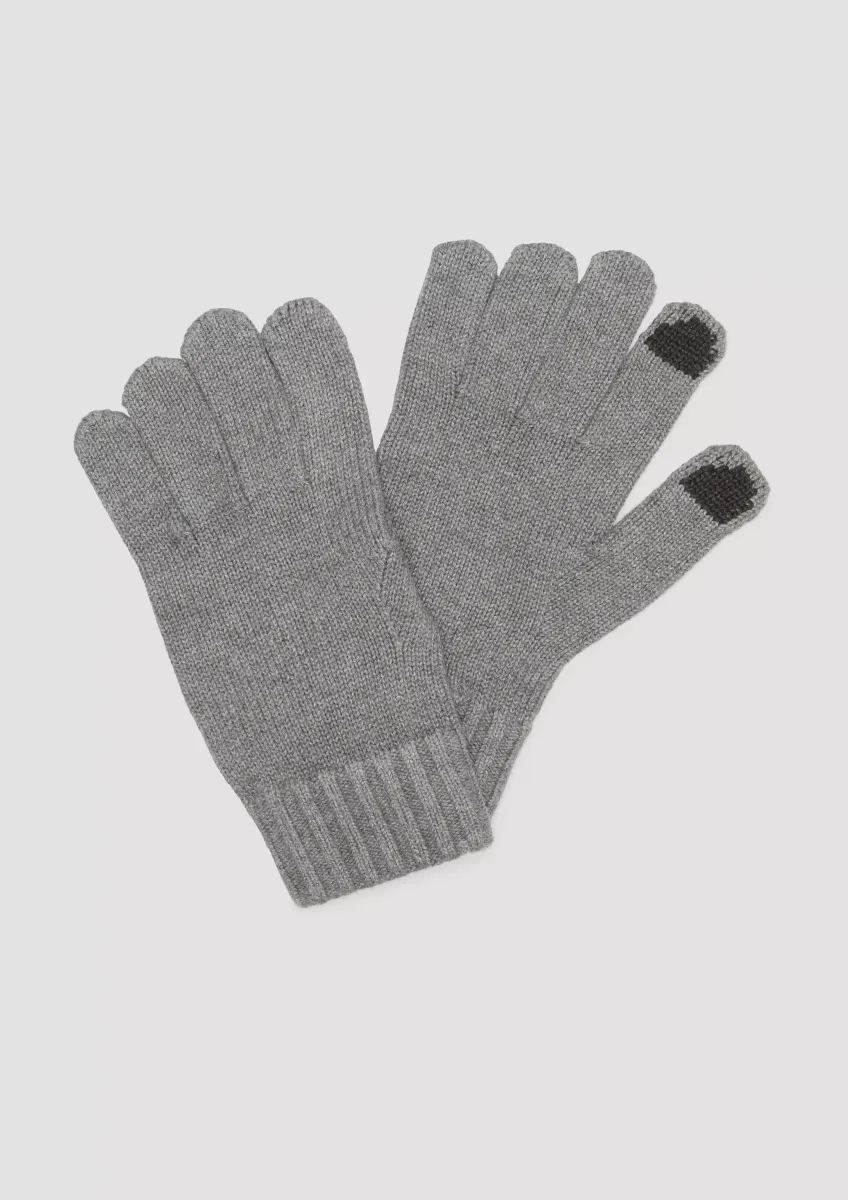 Handschuhe aus Baumwollstrick mit Touchscreen Funktion