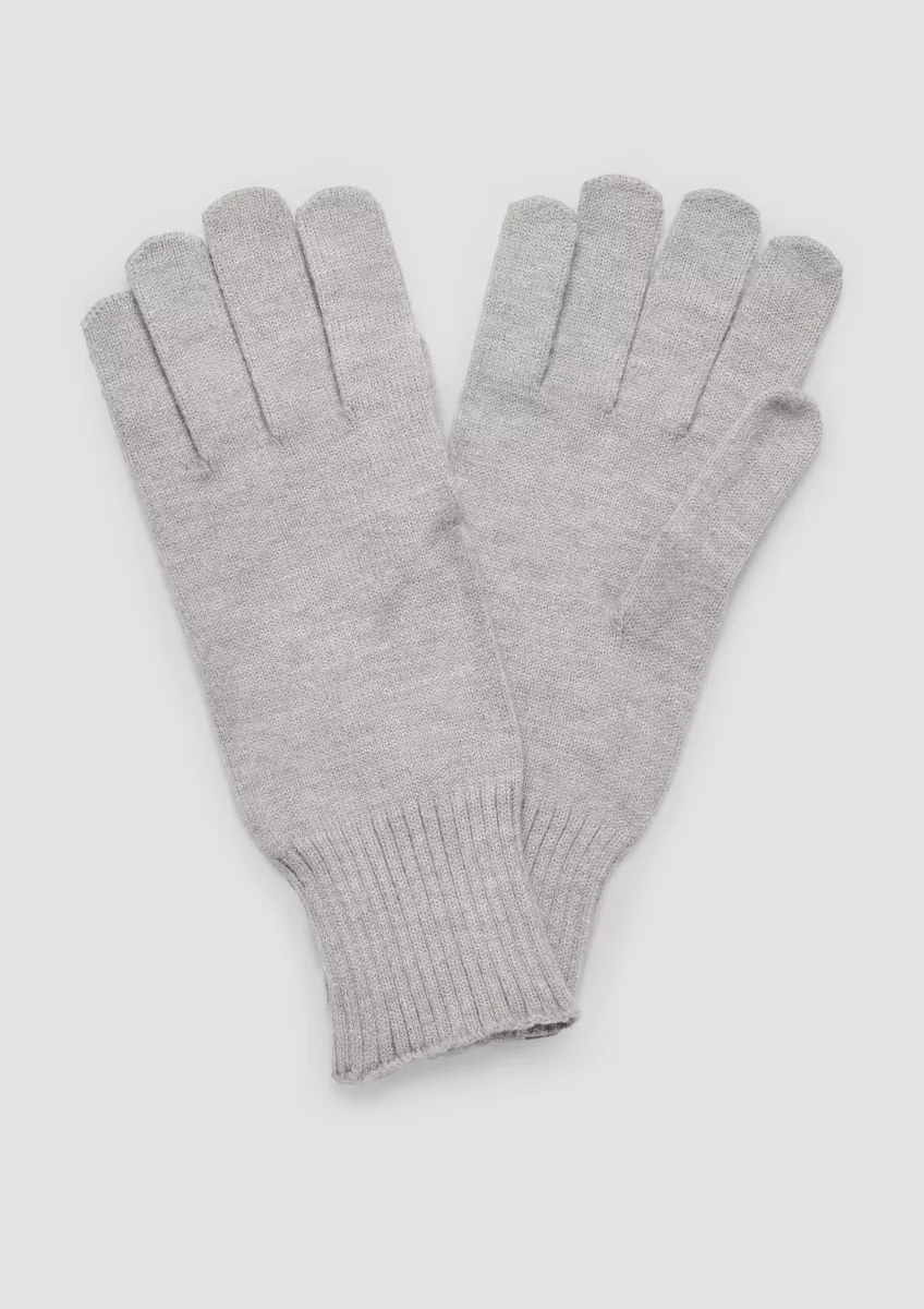 Handschuhe aus Feinstrick mit Stulpe