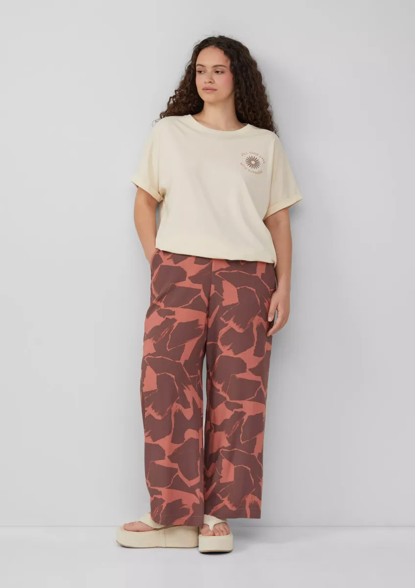 Hose aus Viskose mit All-over-Print
