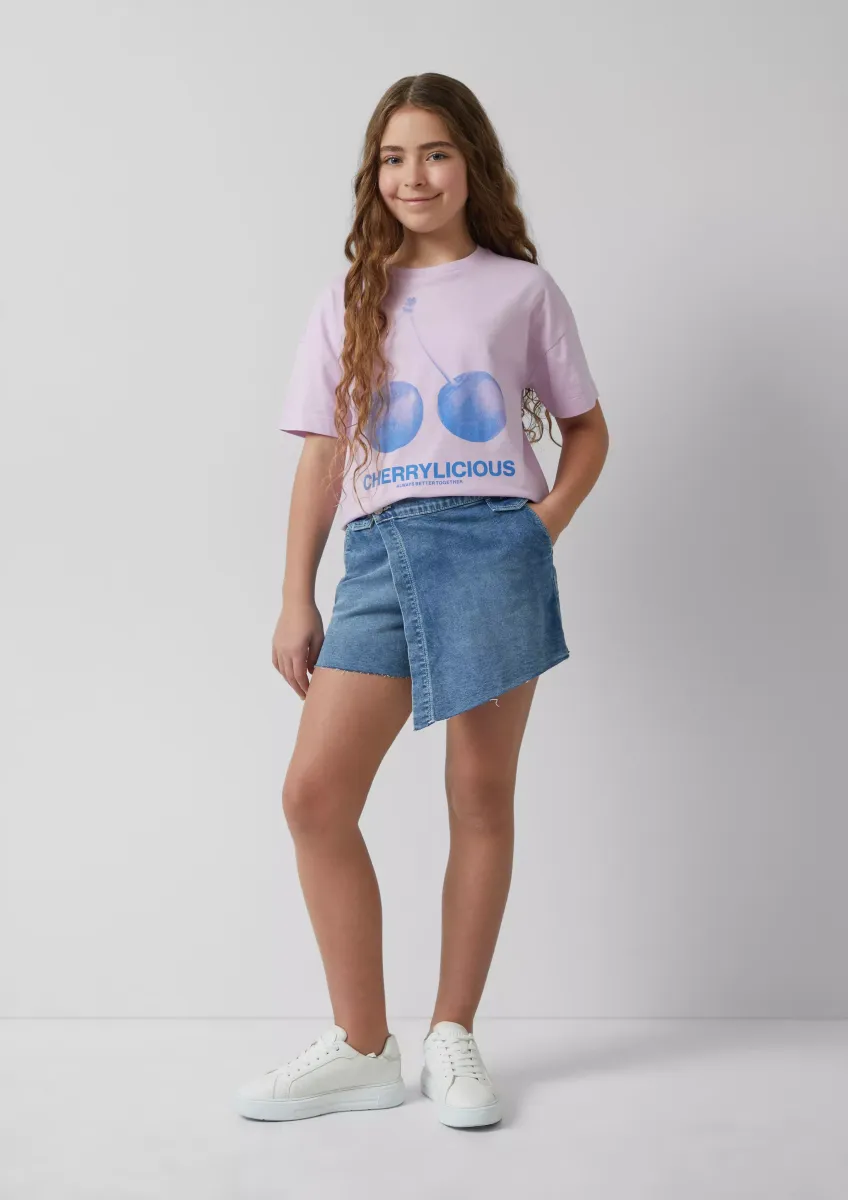 Hosenrock aus Denim im Skort-Stil