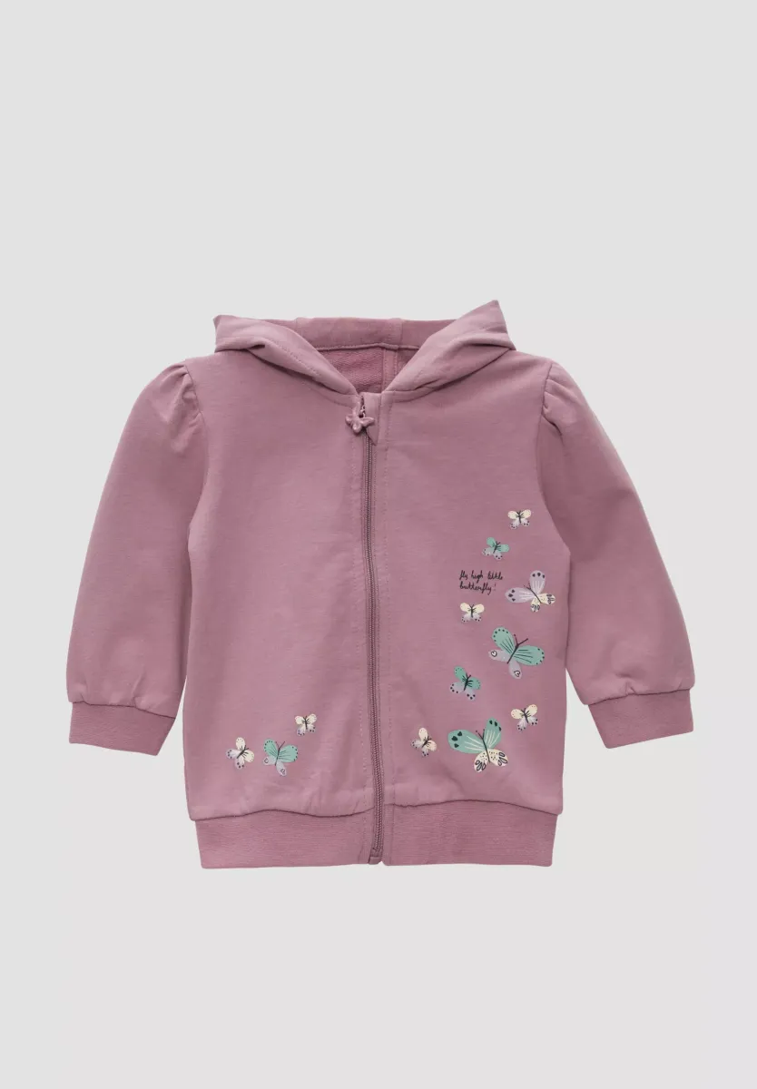 Kapuzenjacke mit Glitzerprint