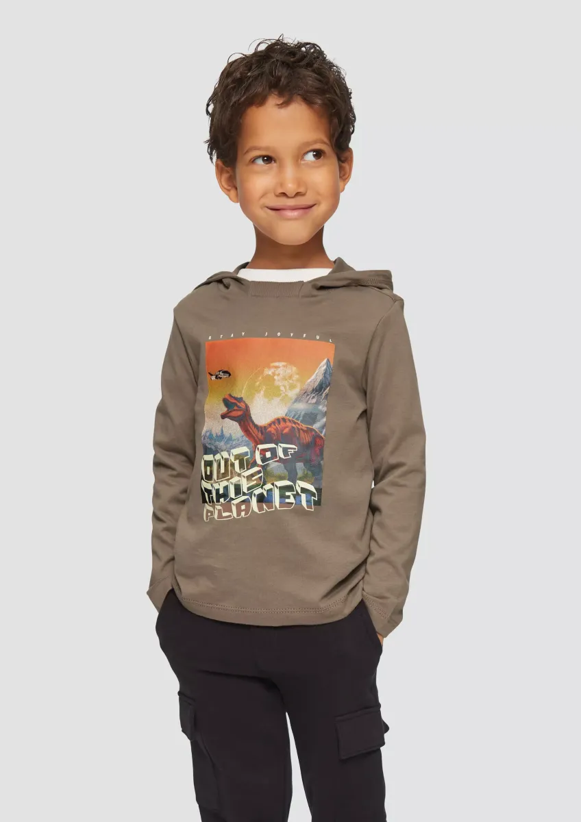 Kapuzenshirt mit Glow-in-the-dark-Print