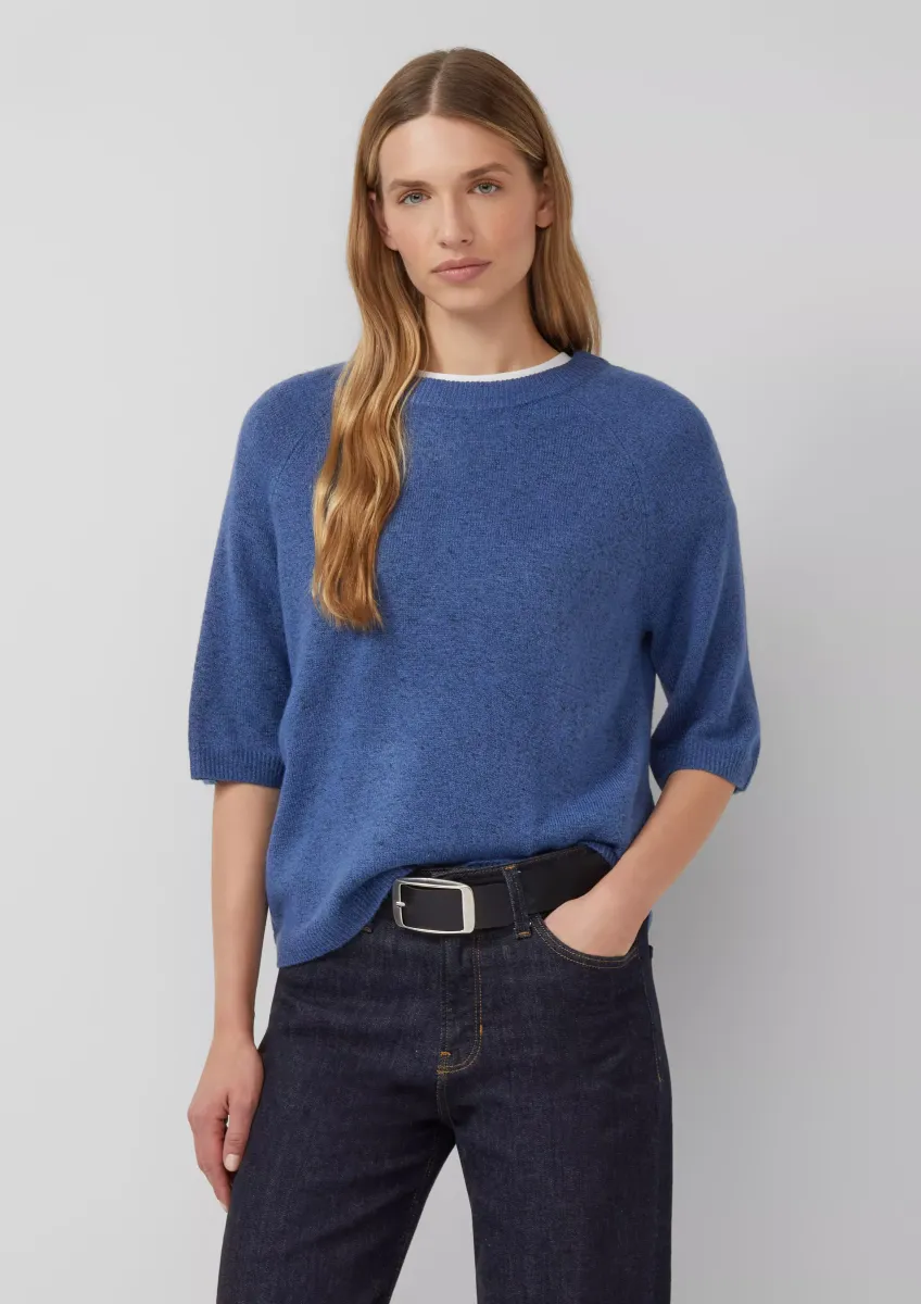 Kurzarmpullover aus Alpakamix