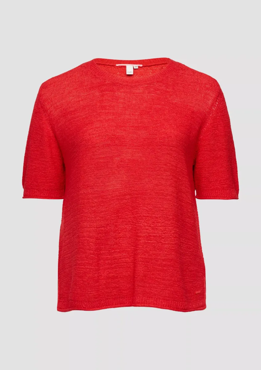 Kurzarmpullover aus Bändchengarn