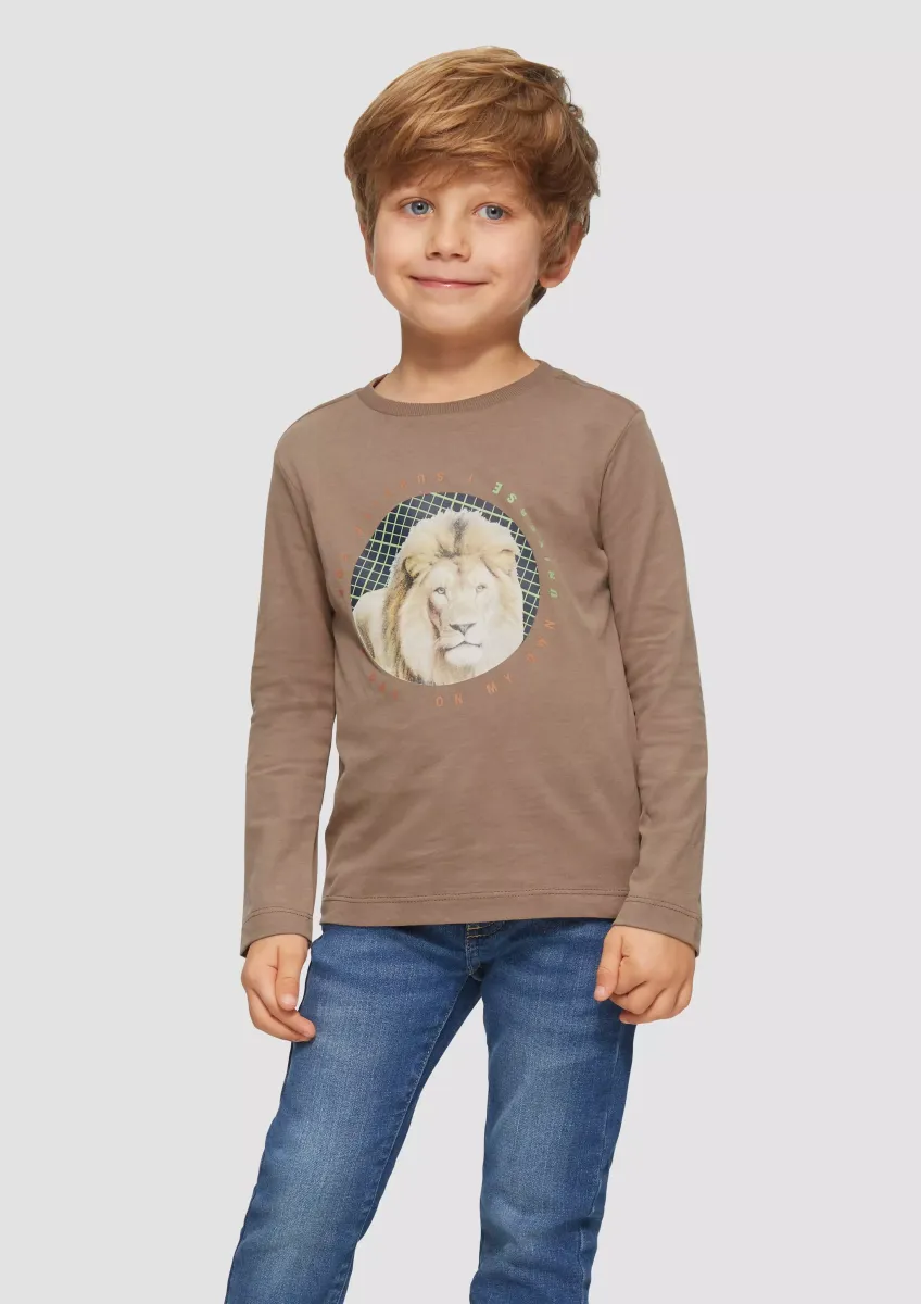 Langarmshirt mit Löwen-Print